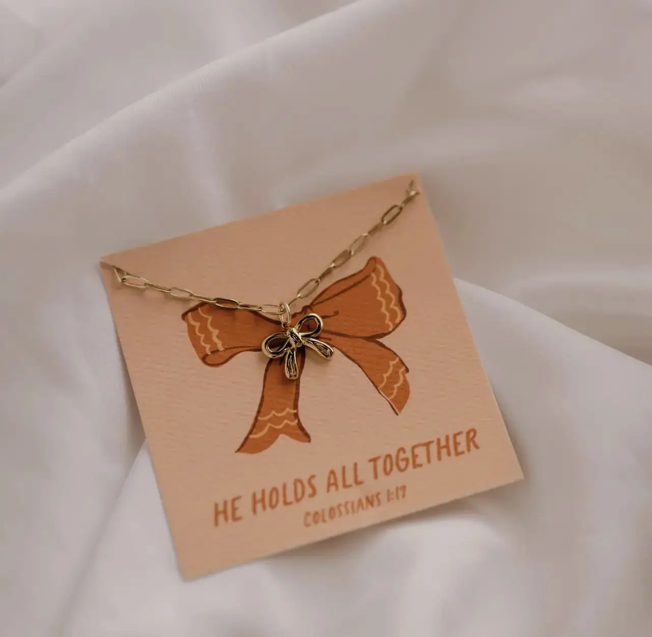 He Holds It All Together Christian Necklace - Jewelry gift