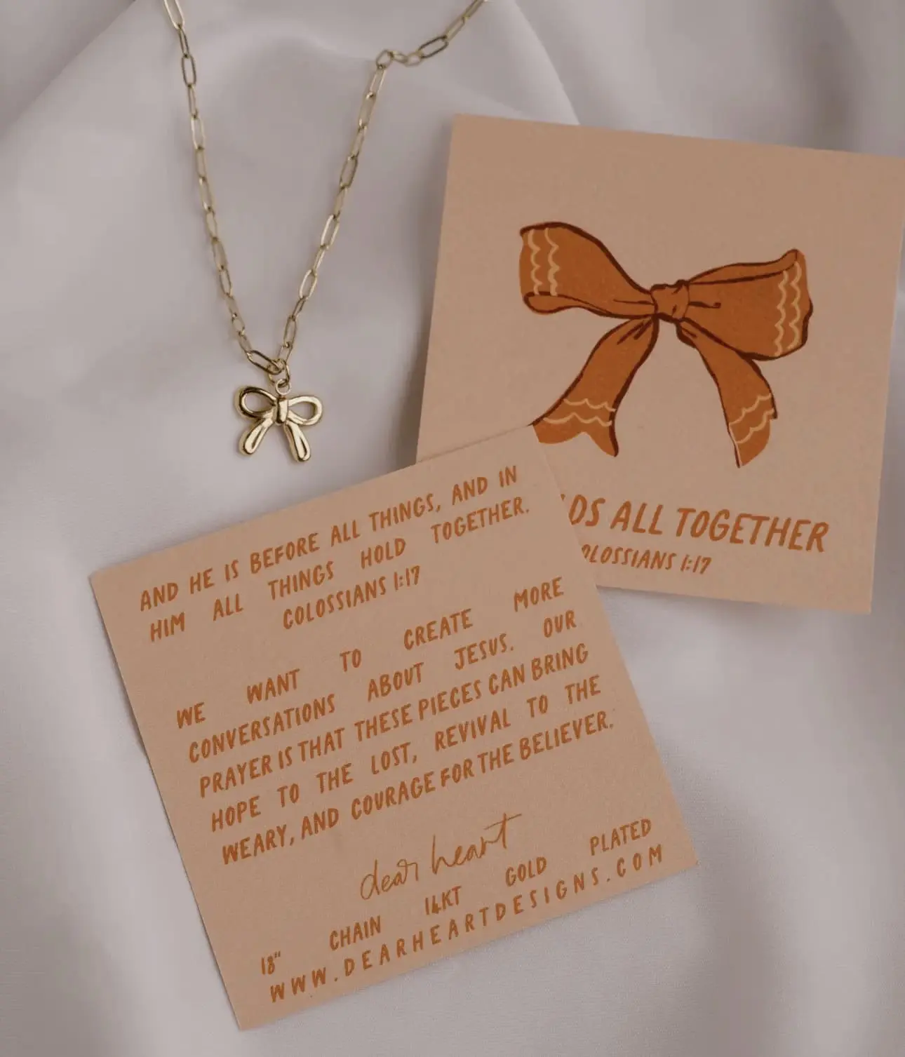 Bow Necklace - He Holds All Together