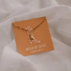 Boot Necklace - Walk by Faith