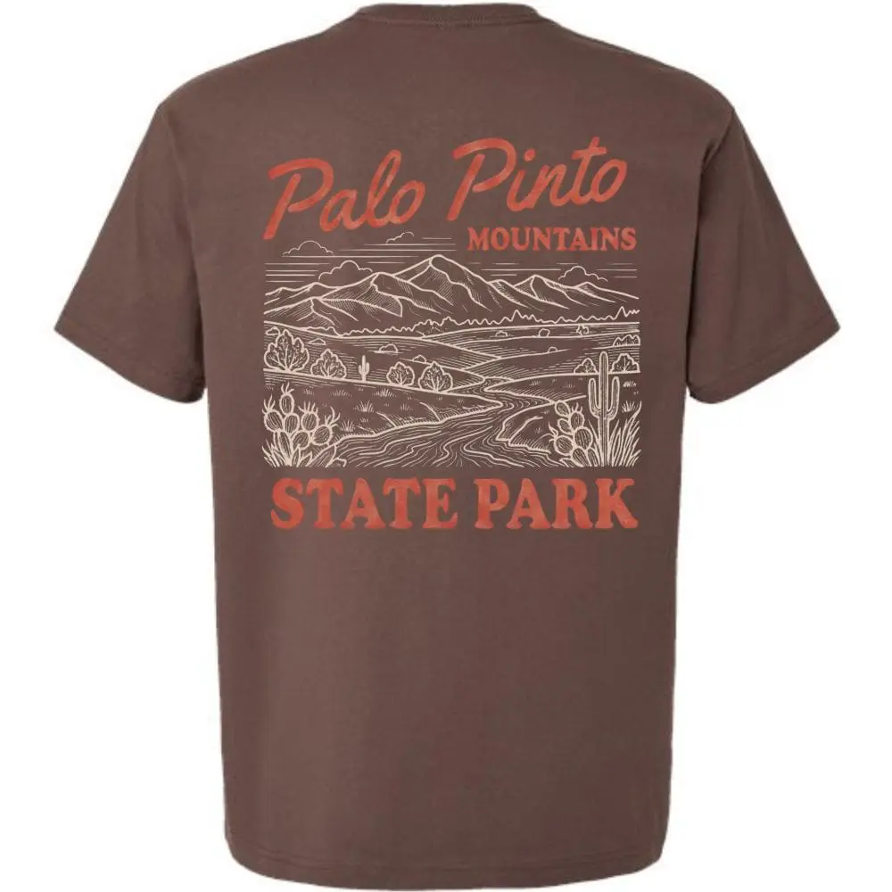 Palo Pinto Mountains Retro Poster Style T-Shirt