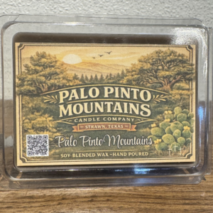 Palo Pinto Mountains Wax Melts packaging label Strawn Texas soy blend wax