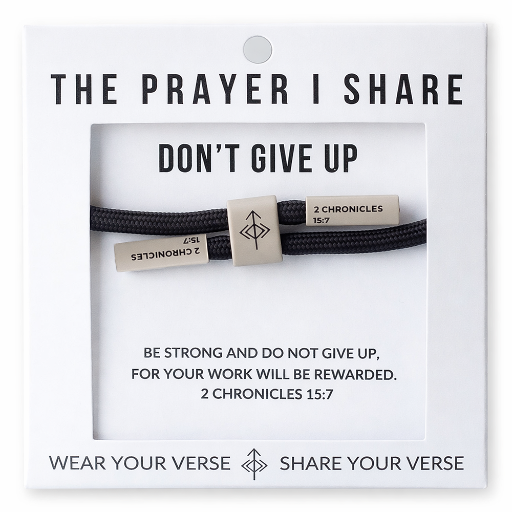 DON'T GIVE UP Bracelet, Christian Cord Bracelet