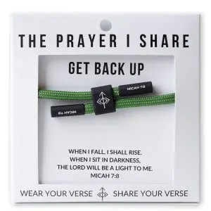 GET BACK UP Bracelet, Christian Cord Bracelet