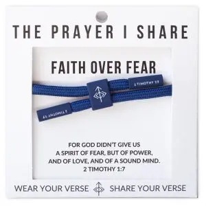 FAITH OVER FEAR Bracelet, Christian Cord Bracelet | Military