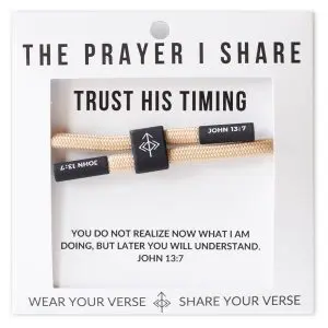 TRUST HIS TIMING Christian Cord Bracelet | Father's Day