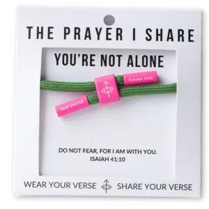 YOU'RE NOT ALONE Bracelet, Christian Cord Bracelet