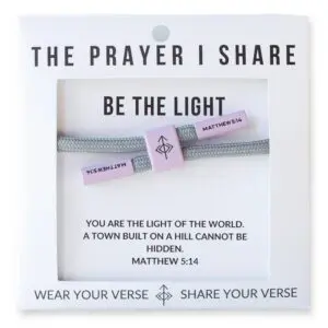 BE THE LIGHT Bracelet, Christian Cord Bracelet
