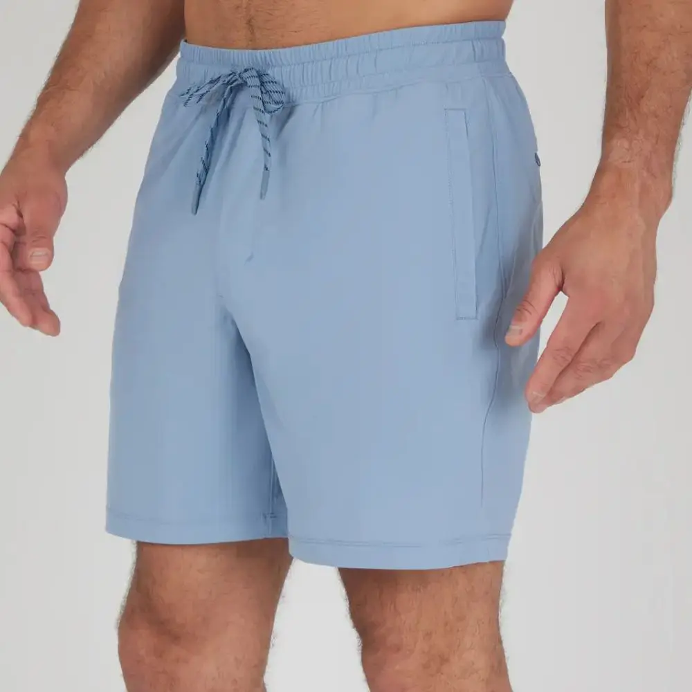 Side view of Men's Rain Washed woven vortex shorts showing athletic fit and performance design.