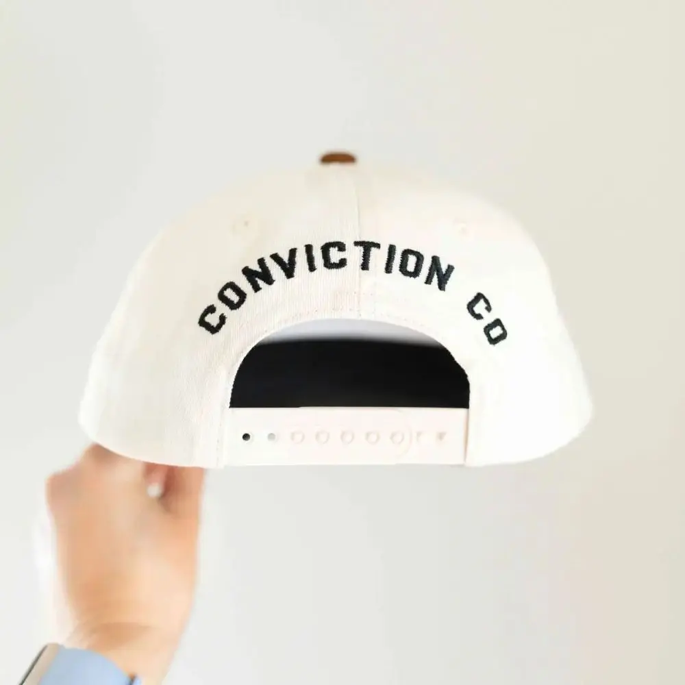 Back of All For His Glory Embroidered Hat with Conviction Co. embroidery