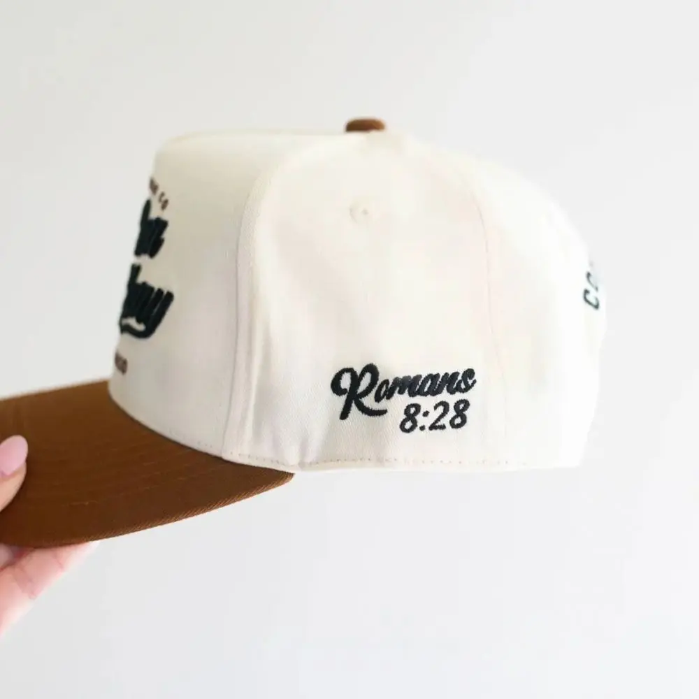 All For His Glory Embroidered Hat with Romans 8:28 side embroidery