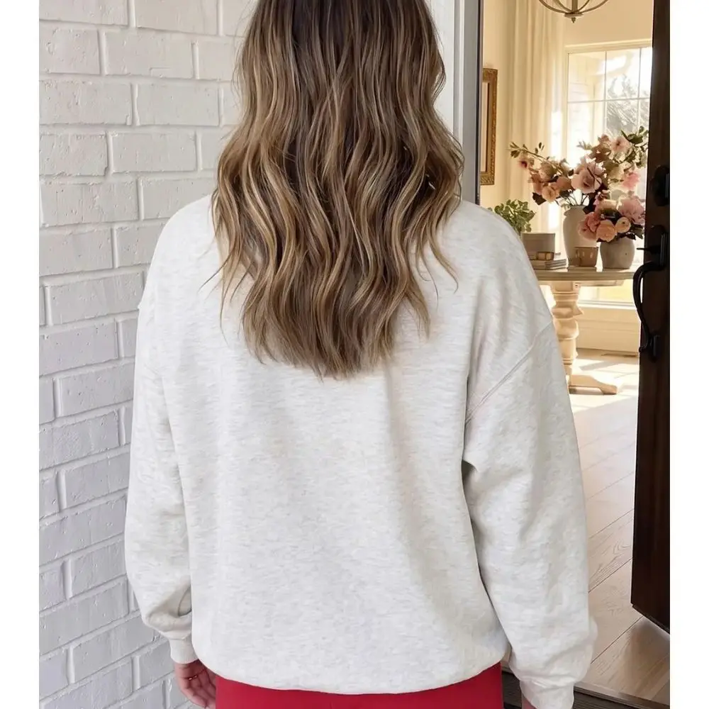 Back view of Saved by Grace Mock Neck Sweatshirt