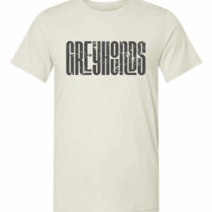 Strawn Greyhound Vintage Distressed tee in cream and grey