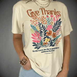 Give Thanks Floral T-Shirt