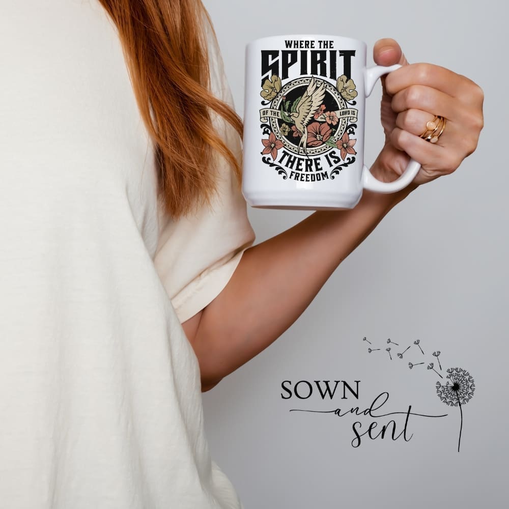 Where The Spirit Of The Lord Is, There Is Freedom Mug - Image 2