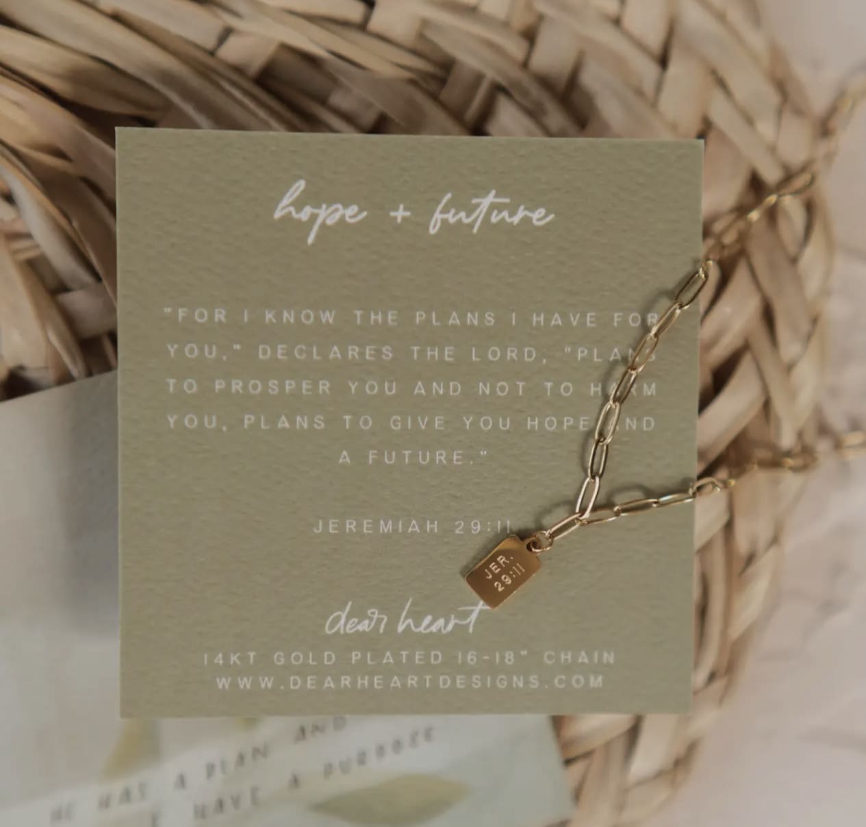 Hope & Future Mini Tag Necklace - Image 2