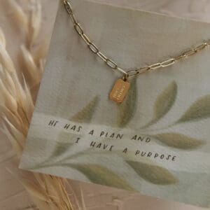 Hope & Future Mini Tag Necklace