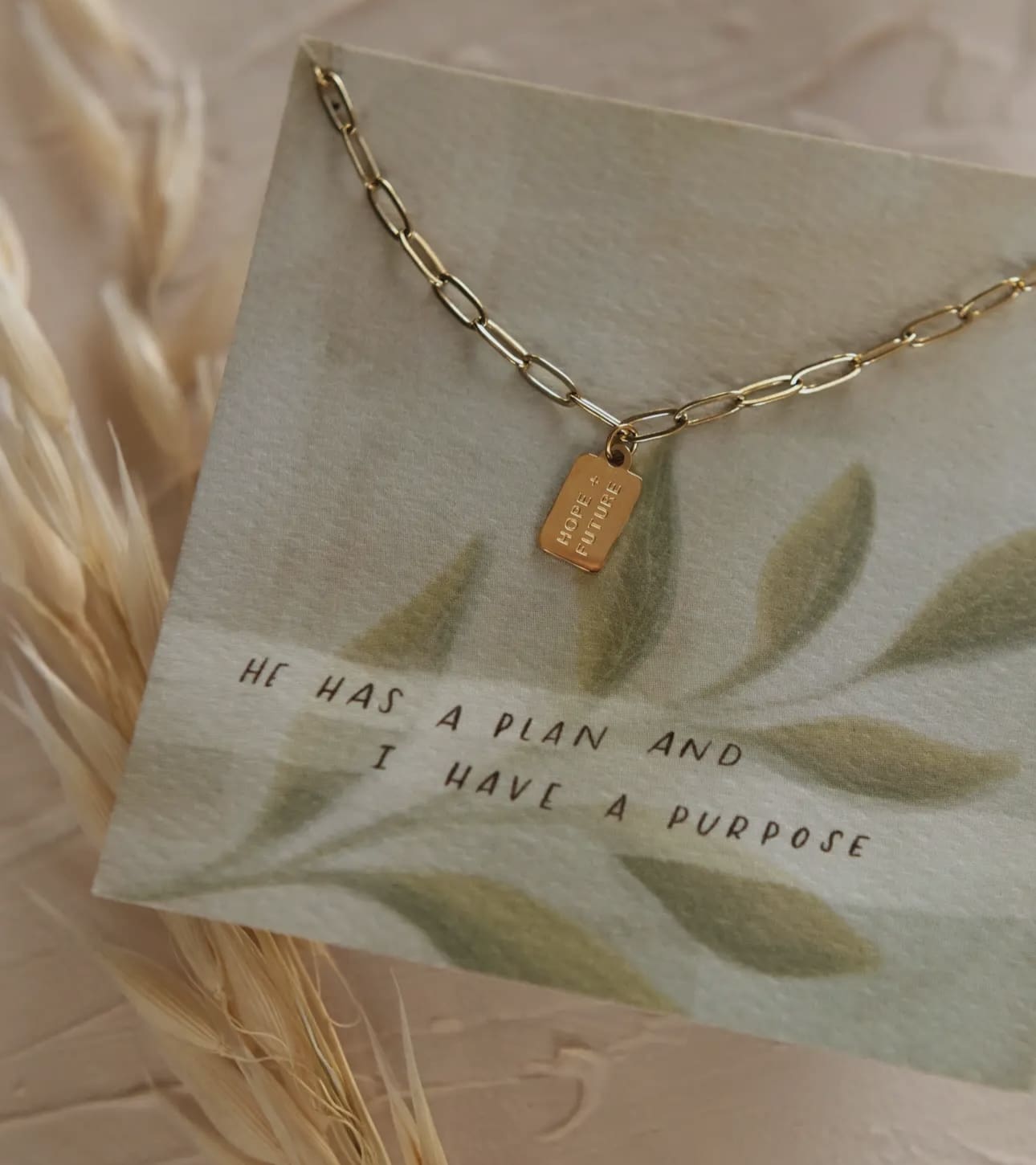 Hope & Future Mini Tag Necklace