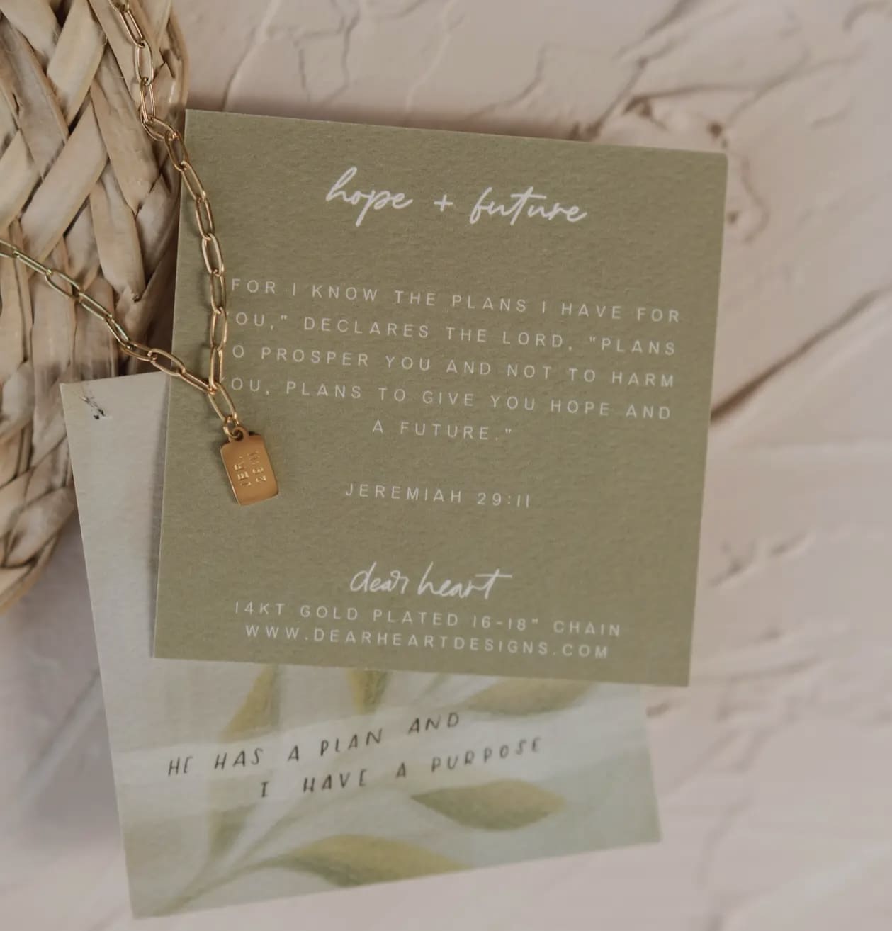 Hope & Future Mini Tag Necklace - Image 3