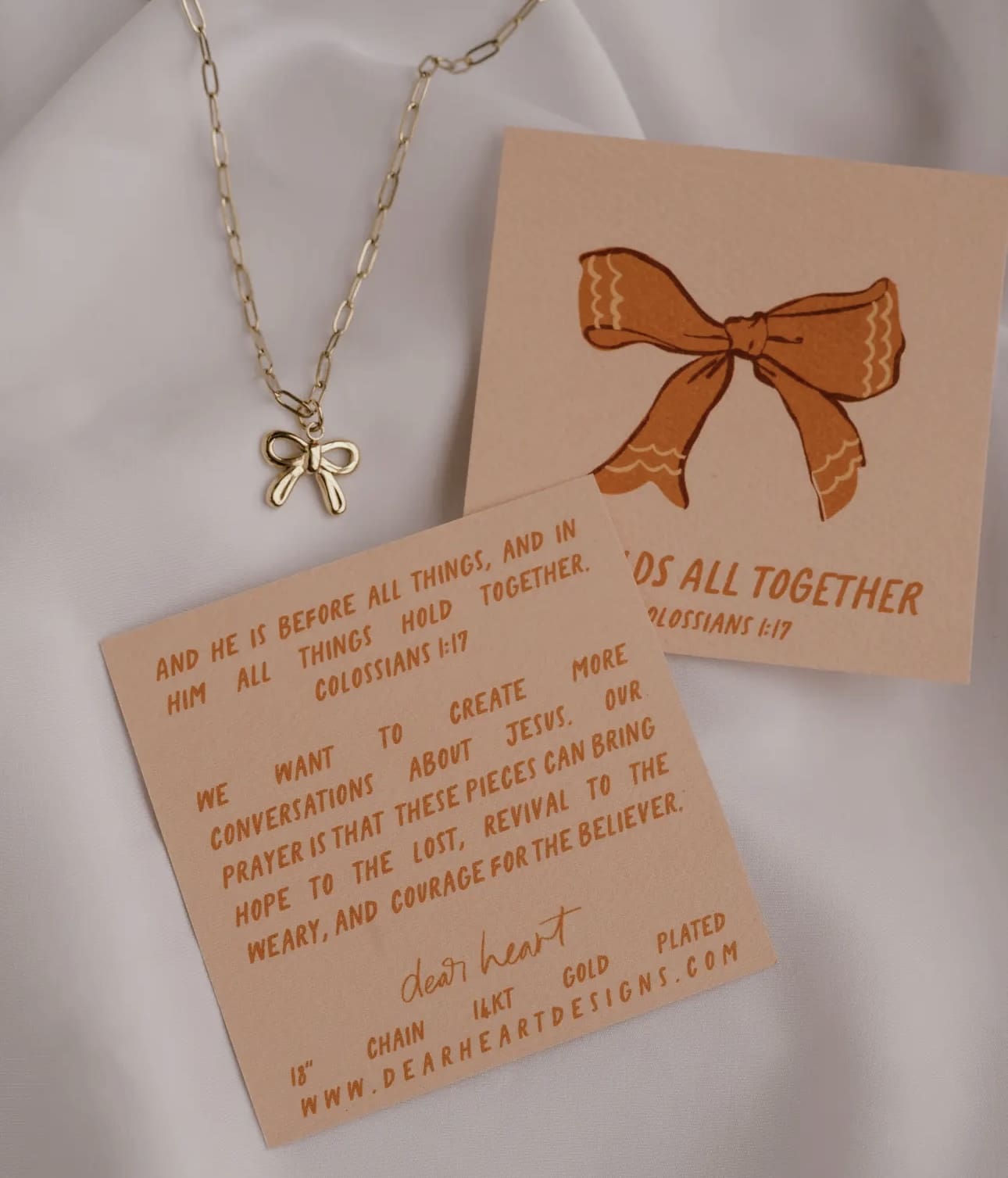 Bow Necklace - He Holds All Together