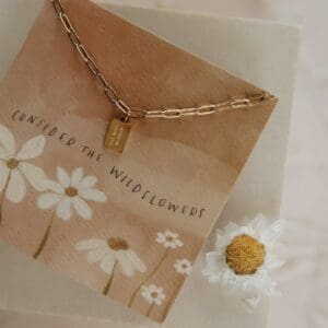 Consider The Lillies - Do Not Worry - gold plated Christian Necklace, gift
